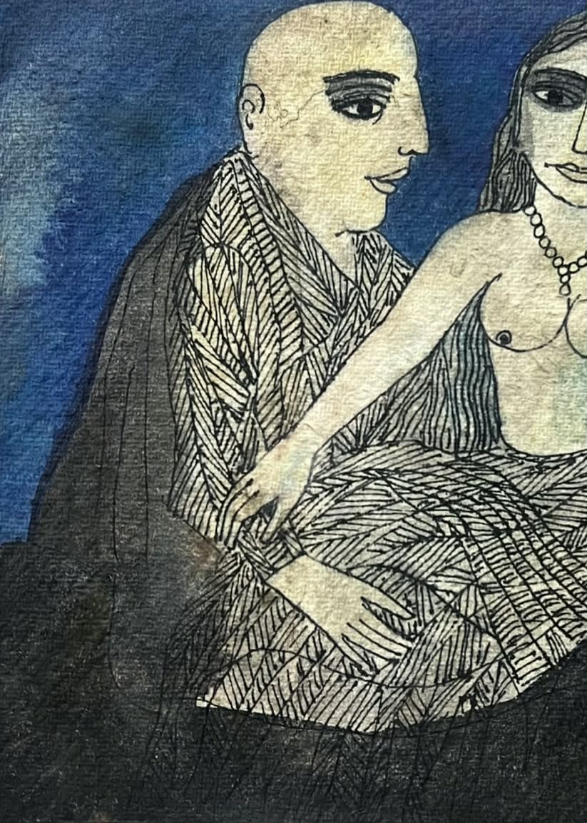 Modern Figurative Work in Ink & Wash — after treatment