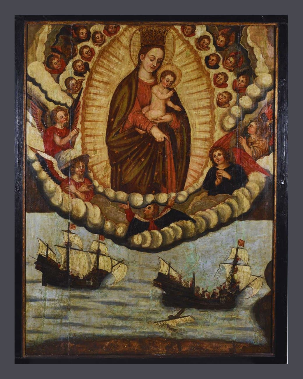 Wall-Mounted Devotional Oil Painting — after treatment